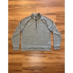 Greg Norman Shark Logo Quarter 1/4 Zip Pullover Gray Black Golf Men's Size Large
